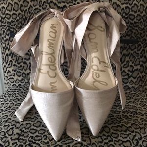 Sam Edelman gold silk flats